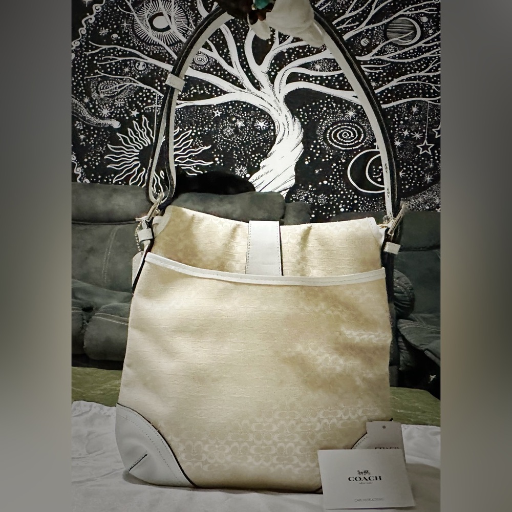 Vintage Coach soho shoulder bag 1994 year Beige and White new without tags - Picture 15 of 16